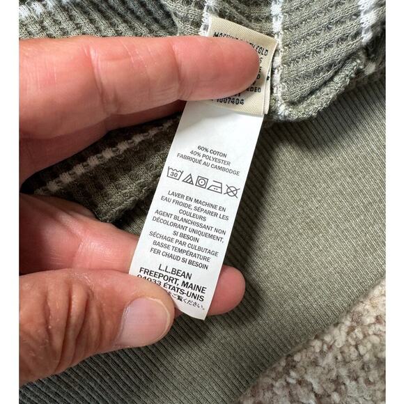 L.L. Bean Thermal Turtle Neck Shirt/Sweatshirt, Women's Large, super soft; Green - Picture 8 of 10